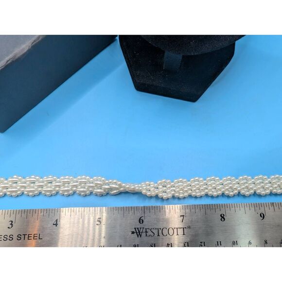 Vintage dual sided, pearl bead, choker and accessory - Picture 7 of 9